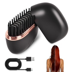 TOSEFES Mini Alisador de Pelo Inalámbrico para peinar sin cables y estilo rápido.