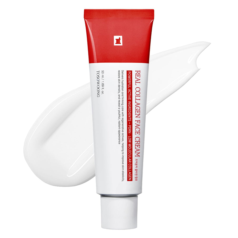 TOSOWOONG Collagène Réel Crème Visage — flacon prêt à hydrater et raffermir.