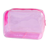 TotePrint bolsa transparente neón frontal ideal para ver rapido tus cosméticos