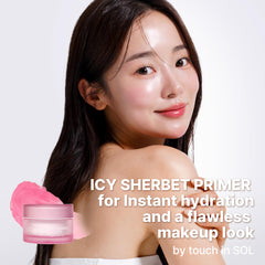 Touch in Sol Icy Sherbet Primer aporta efecto refrescante al aplicar.