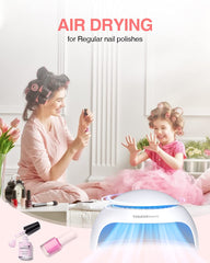 Secador de uñas seguro para niños, sin UV.