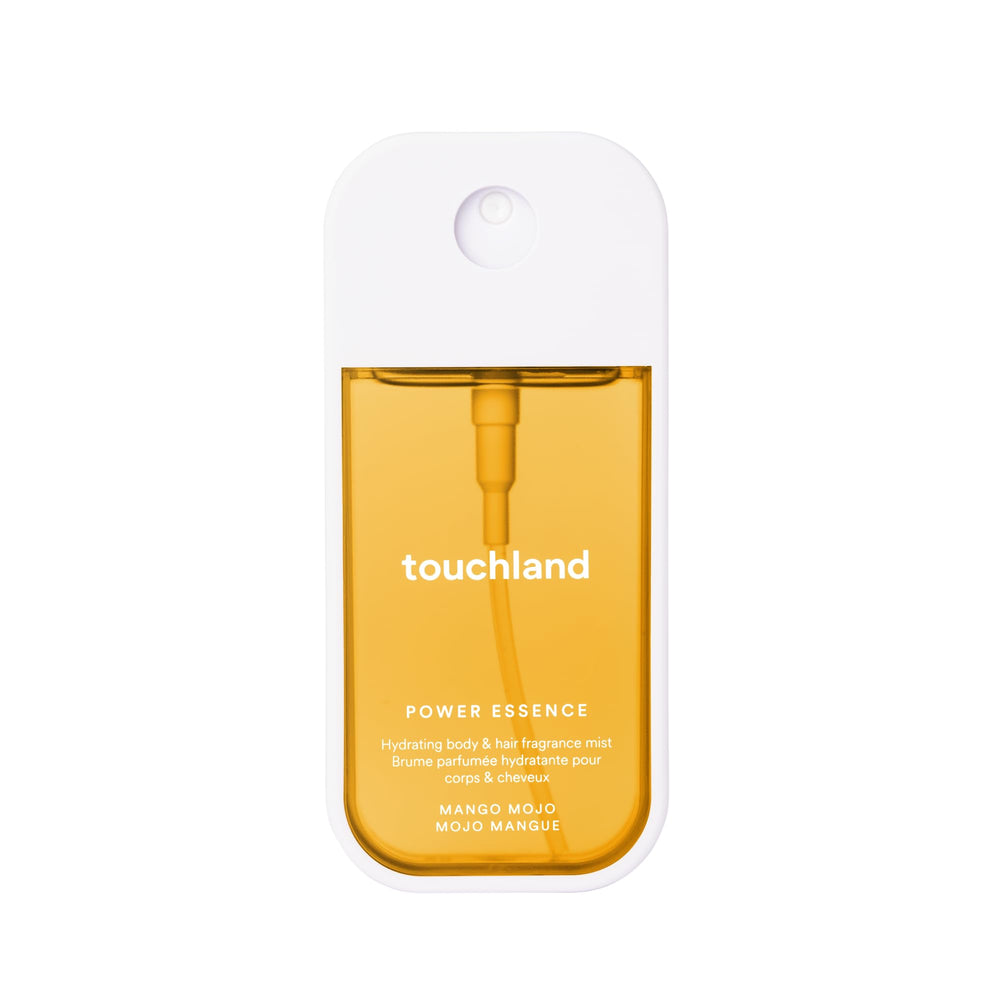 Touchland Mango Mojo bottle front view showing vibrant fragrance
