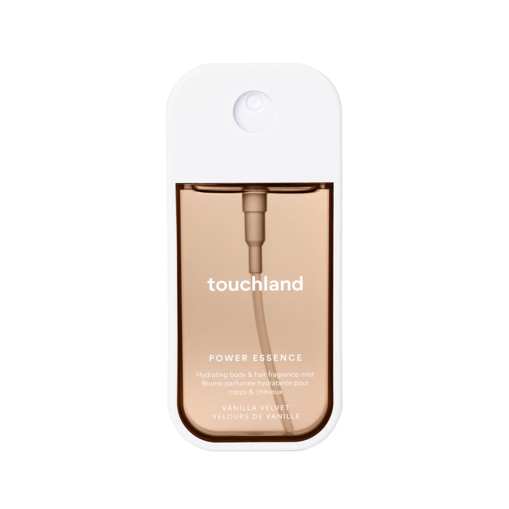 Touchland Vanilla Velvet fragrance mist bottle for body and hair on the go.