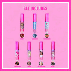 Townley Girl Barbie brillo labial sabor cereza, aroma agradable para niñas.