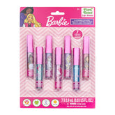 Townley Girl Barbie brillo labial set de 7 piezas, ideal para fiestas y juegos de maquillaje.