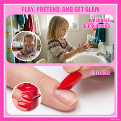 Townley Girl Barbie nail polishes in vibrant colors for quick, mess-free play.