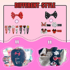 Townley Girl Minnie resortes pelo rojo y blanco, fáciles de combinar con distintos looks.