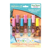 Townley Girl Moana brillos labiales: set de 7 piezas para juego imaginativo