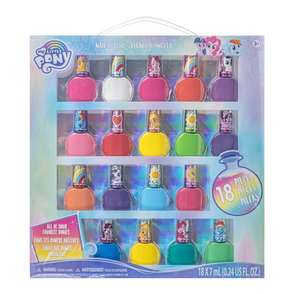 Townley Girl My Little Pony set de 18 lacas con glitter para fiestas.
