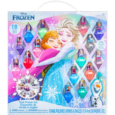 Townley Girl Disney Frozen: botellas en forma diamante con brillos para uñas, ideal para looks divertidos.