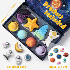 Toylink bombas de baño espacio con juguetes astronauta externos