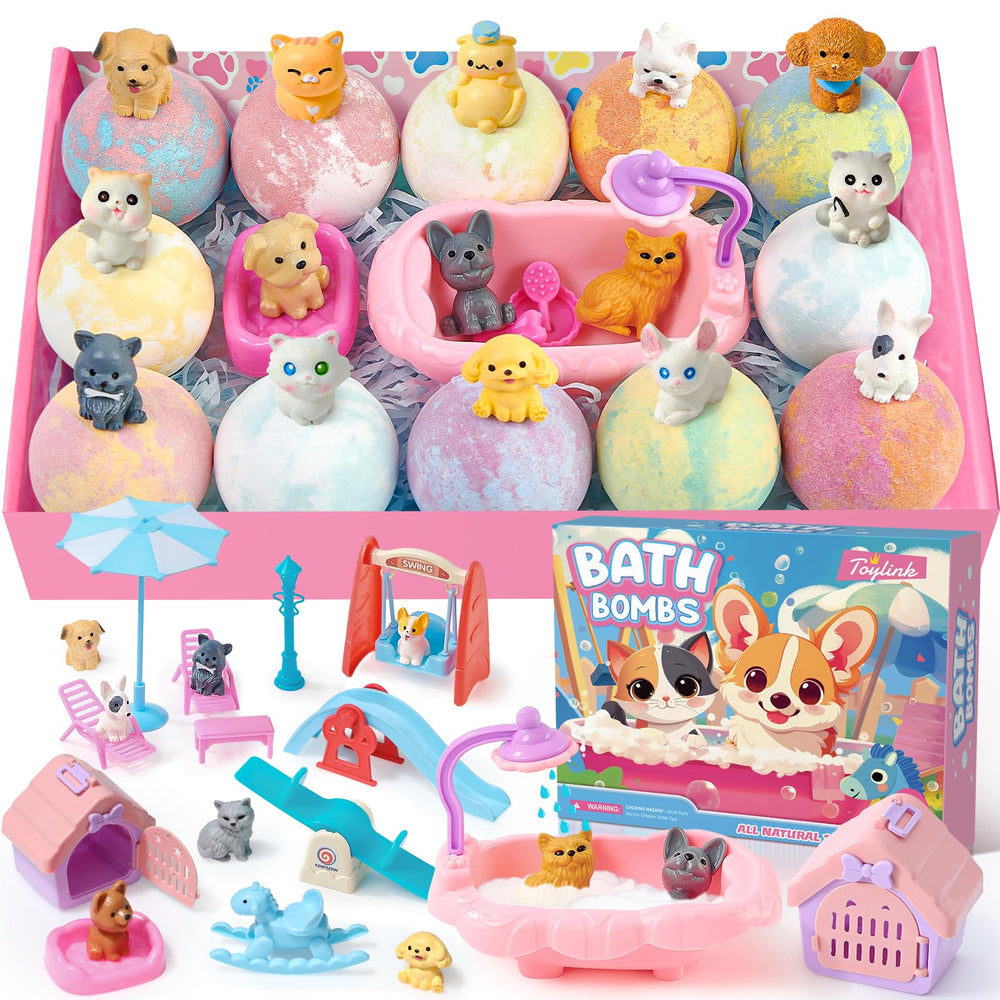 Toylink bombas de baño con sorpresa y juguete interior para perro o gato