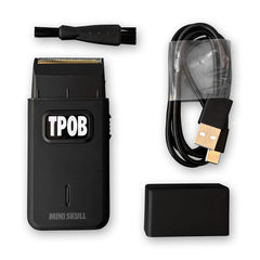 TPOB Afeitadora mini-cráneo con diseño compacto para el bolsillo.