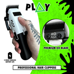 Hoja XO Play con depósito de aceite del Cortapelos TPOB Play para lubricación duradera