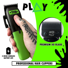 TPOB Play maquinilla negra, cuchilla XO con depósito de aceite para lubricación prolongada.