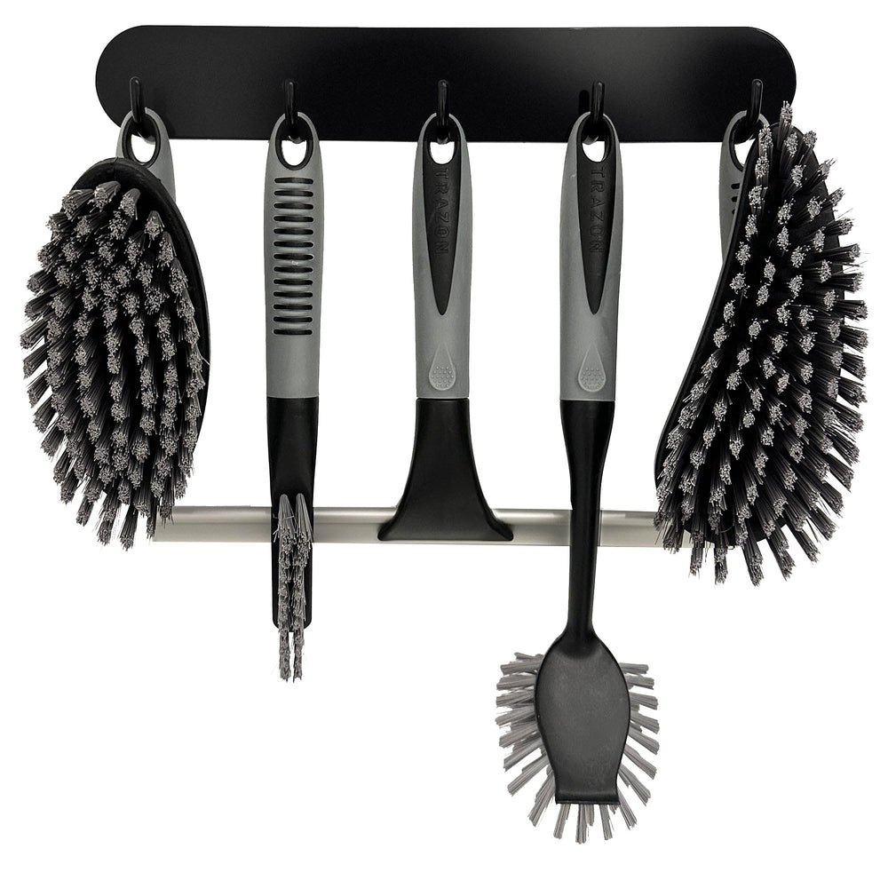 Cepillos de ducha Trazon de 6 piezas con mango ergonómico para limpieza profunda.