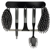Cepillos de ducha Trazon de 6 piezas con mango ergonómico para limpieza profunda.