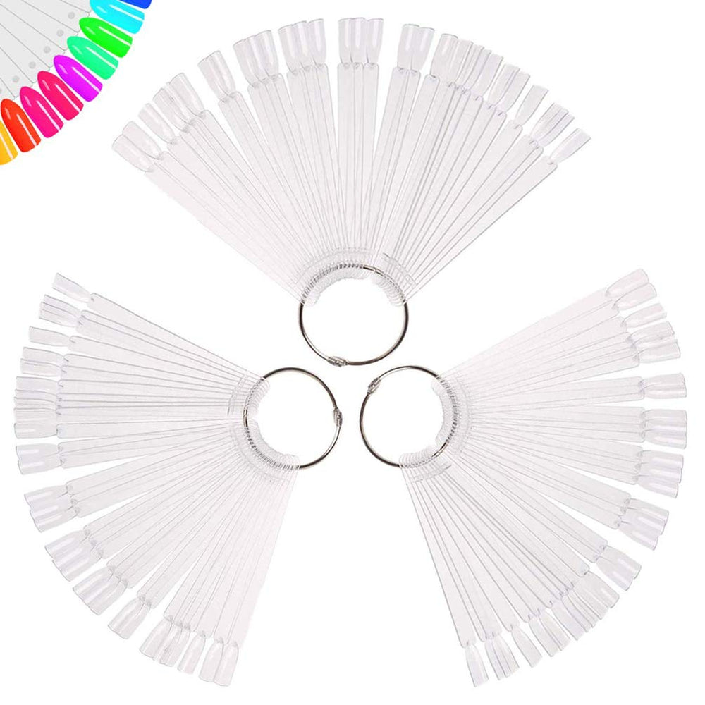 Treamlyn palitos muestra uñas transparentes con aros para organizar colores con precisión