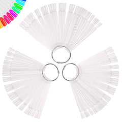 Treamlyn palitos muestra uñas transparentes con aros para organizar colores con precisión