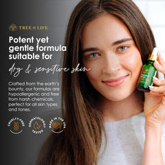 Tree of Life Aceite facial vitamina C - textura sedosa para piel suave.