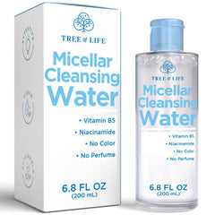 Tree of Life Beauty agua micelar desmaquilla rostro y ojos sin irritación.