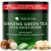 Tree to Tub hidratante facial en botella, hidratación diaria para piel sensible.