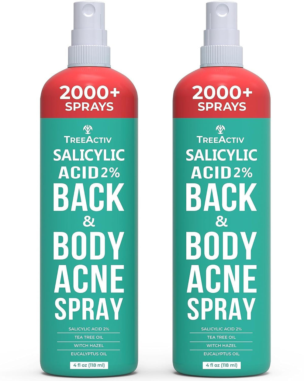 TreeActiv spray bacne espalda, botella visible para uso diario.