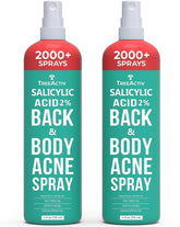 TreeActiv spray bacne espalda, botella visible para uso diario.