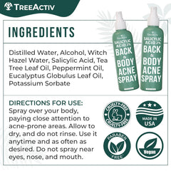 Bruma de secado rápido TreeActiv con aroma fresco para el cuerpo.