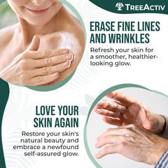 Crème TreeActiv acide hyaluronique — peau hydratée et souple.