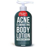 TreeActiv lotion corporelle antiacné, bouteille élégante et hydratation légère.