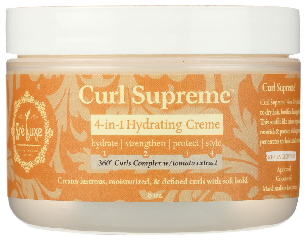 Treluxe Crema para Peinar Rizos Supremo en empaque, ideal para definir rizos.