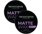 TRENDSTARTER Matte Wax: paquete de 2 latas para peinado duradero sin brillo.