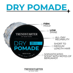TRENDSTARTER Pomada seca, textura uniforme para peinados con brillo bajo