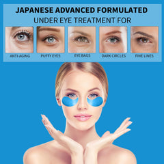 Treondexir eye patches with collagen, retinol, and hyaluronic acid promote firmness and hydration.