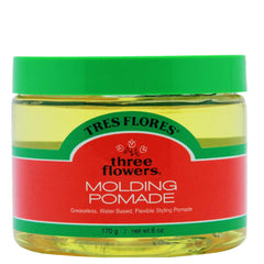 Tres Flores Pomada de modelado para cabello, base de agua, facilita peinado definido y lavado sencillo.