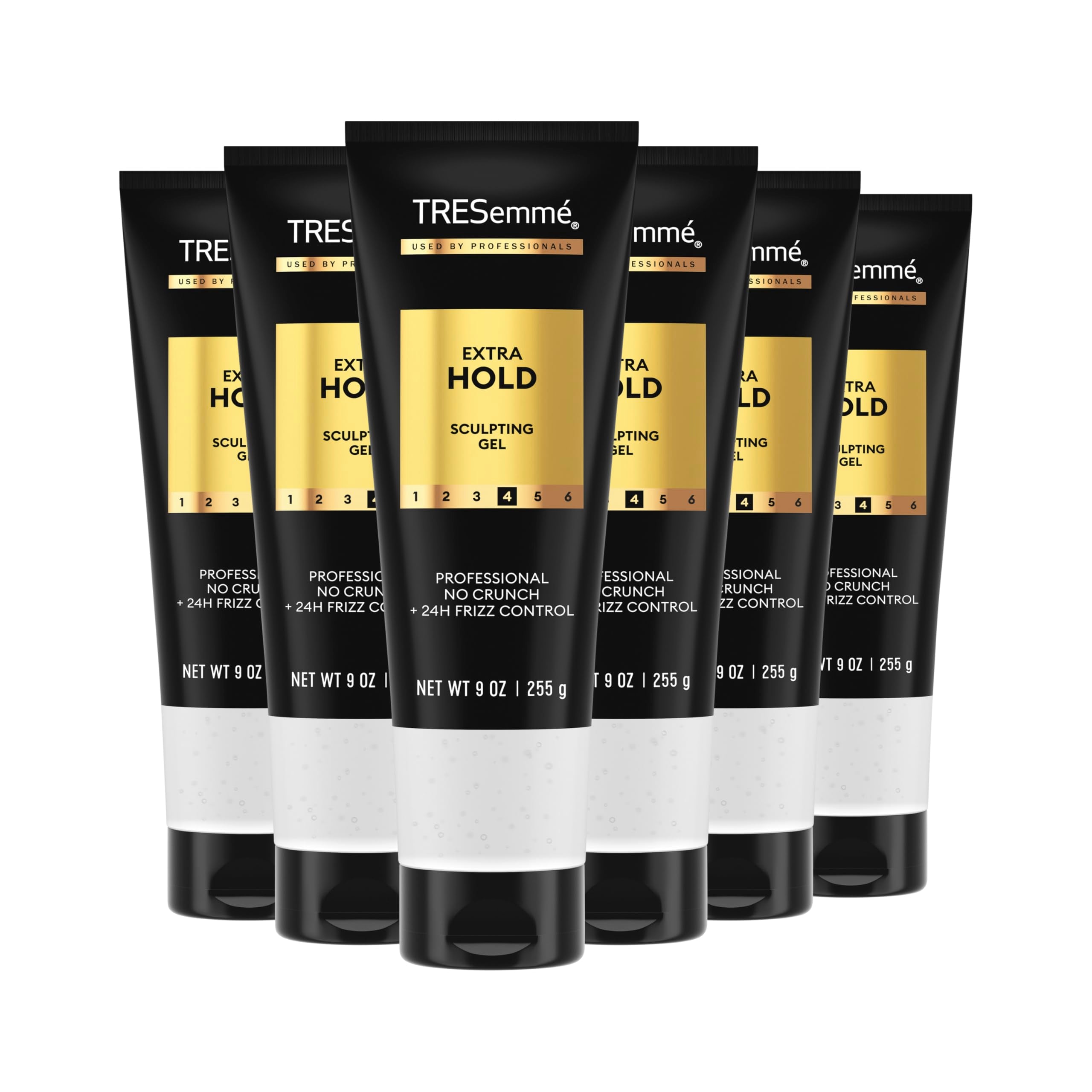 Gel Fijación Extra de TRESemmé, lote 6, controla el frizz todo el día.