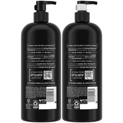 TRESemmé Lamellar Gloss Acondicionador: botella que facilita peinado suave