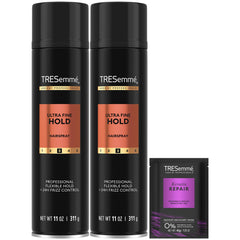 TRESemmé spray fijación ultra fino 2-pack para un acabado suave y duradero