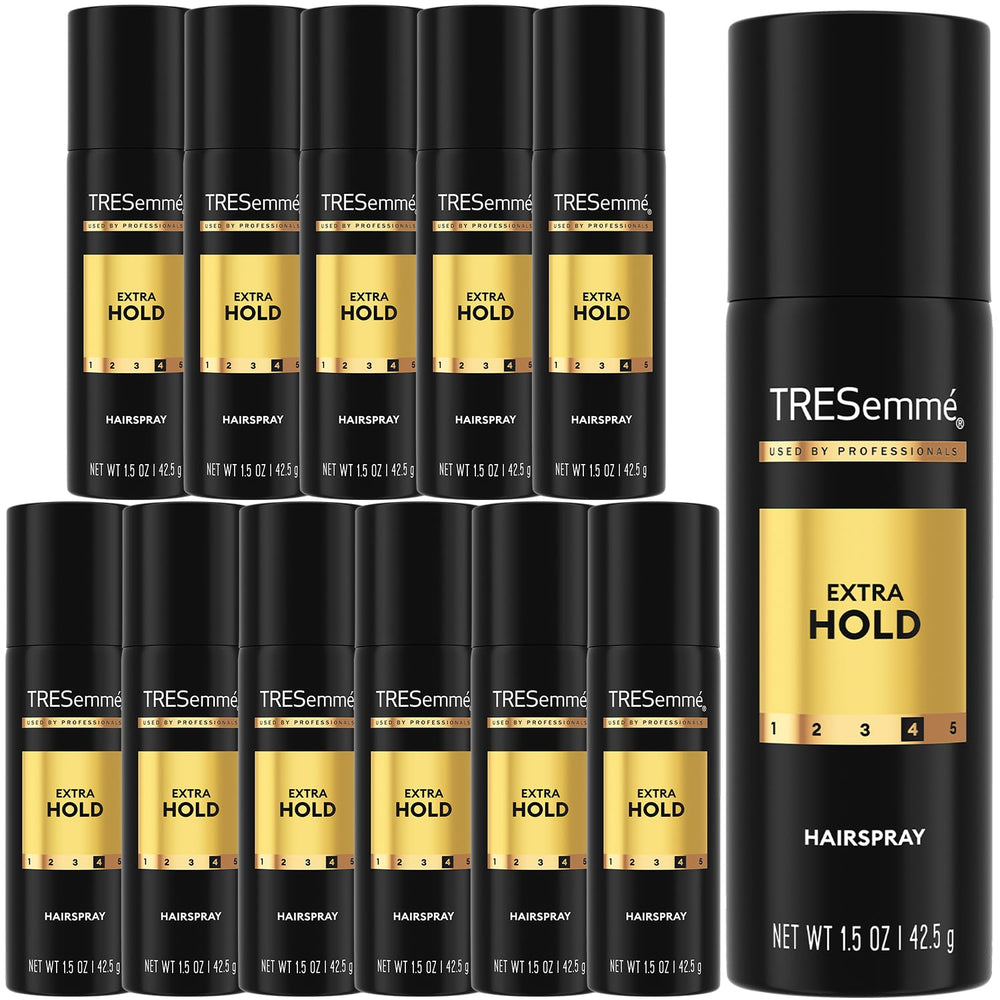 TRESemmé Travel Hairspray: bote de viaje con fijación extra para peinado duradero.