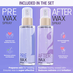 Tress Wellness after-wax spray bottle hydrating skin and reducing redness.