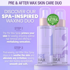 Close-up of Tress Wellness pre-wax spray mist for precise skin prep.