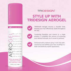 TRIDESIGN Aerogel Hairspray: aplicación en cabello para volumen sin peso