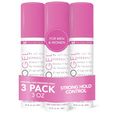 TRIDESIGN Aerogel Hairspray, bouteille 3oz pour maintien fort et flexible.
