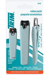 Set Trim Cortaúñas para dedos y manos con punta inclinada para uso cómodo y preciso.