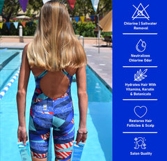 TRISWIM Champú Eliminación de bromina: cabello saludable tras exposición al agua.