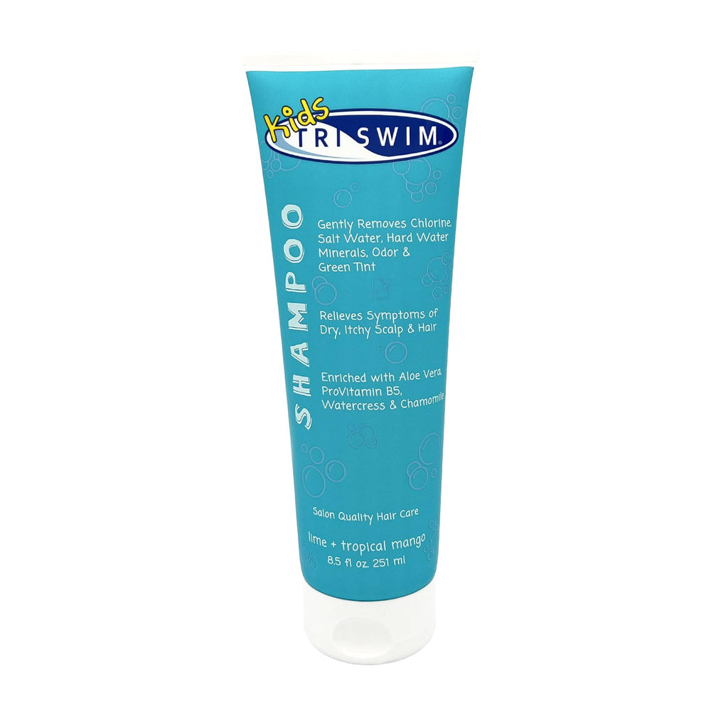 TRISWIM Kids Champú elimina cloro y minerales para cabello suave tras el nado