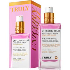 Truly Unicorn Fruit Serum, frasco, hidratación rápida tras el afeitado.