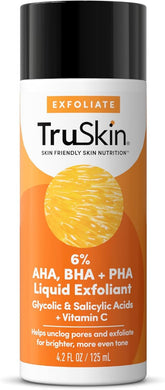 TruSkin – botella del exfoliante suave para rostro, muestra la presentación del producto