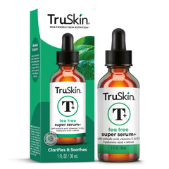 TruSkin serum arbol de te, bote vertido, posible clarificar imperfecciones